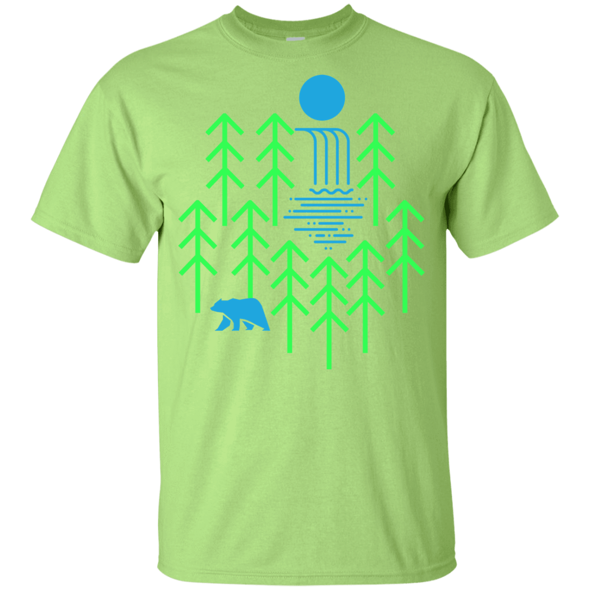 T-Shirts Mint Green / YXS Waterfall Lake Youth T-Shirt