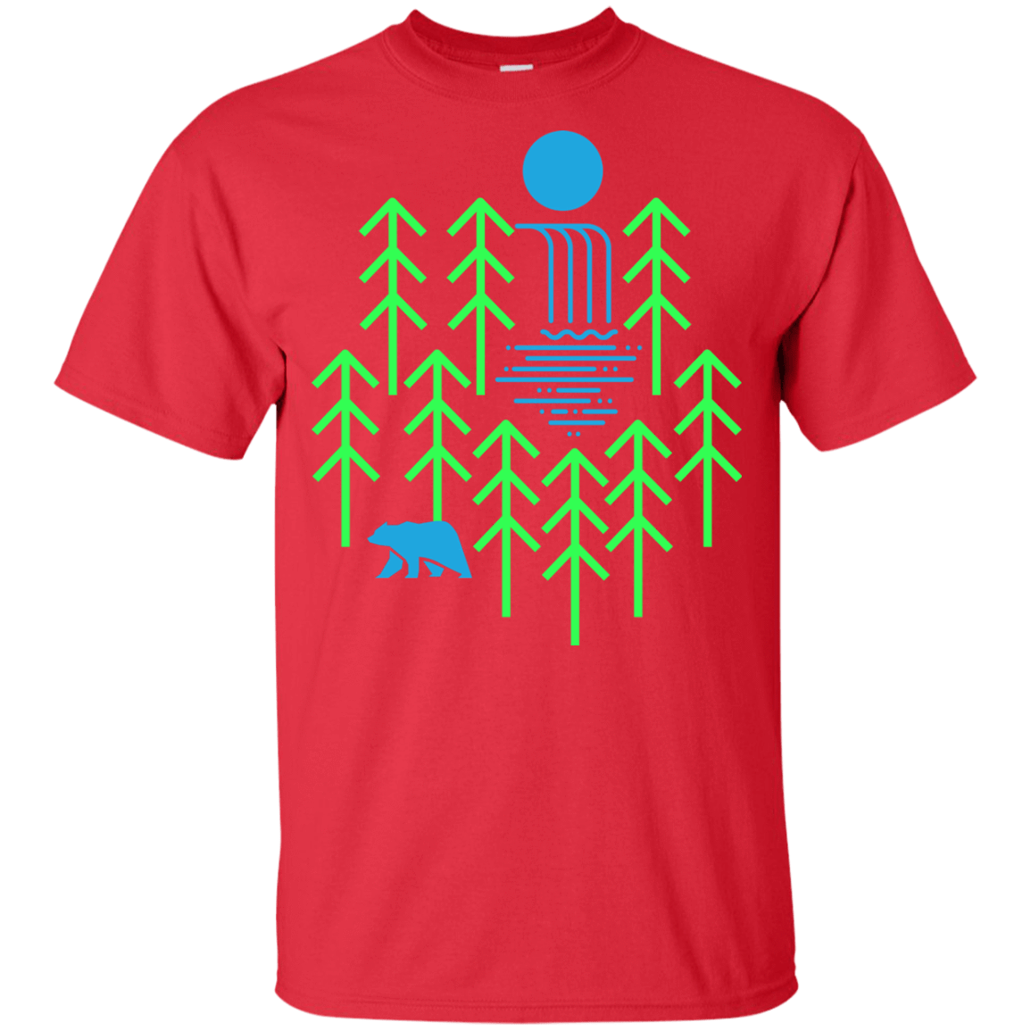 T-Shirts Red / YXS Waterfall Lake Youth T-Shirt