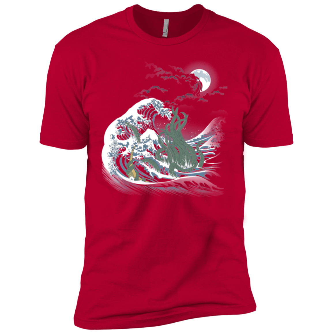 T-Shirts Red / X-Small Wave Of R'lyeh Men's Premium T-Shirt