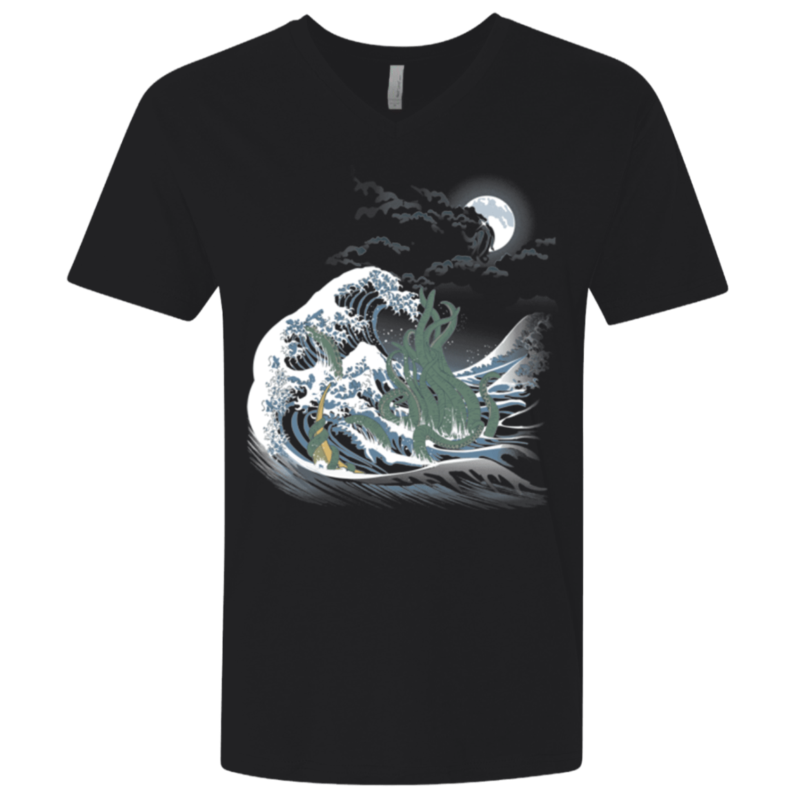 T-Shirts Black / X-Small Wave Of R'lyeh Men's Premium V-Neck