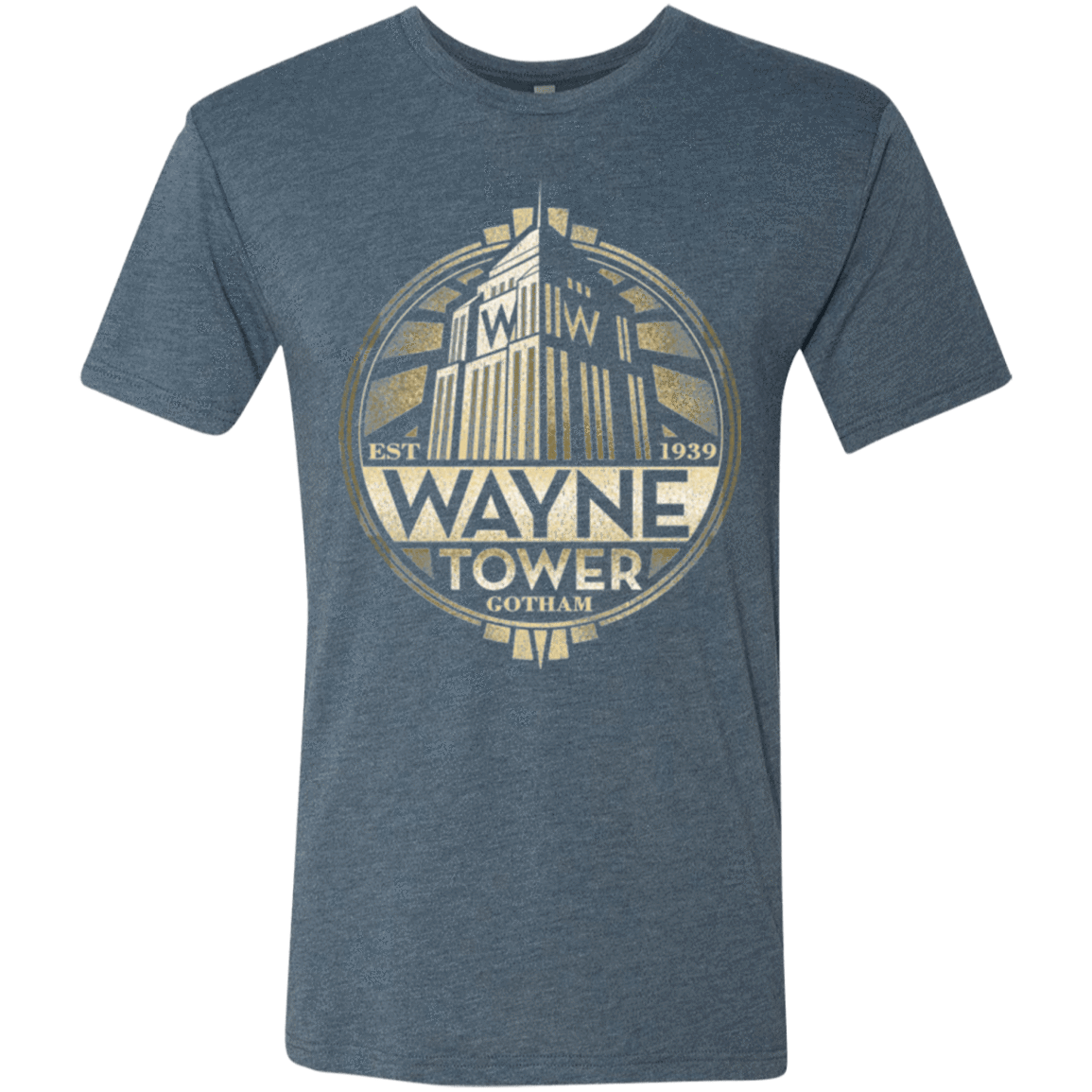 T-Shirts Indigo / Small Wayne Tower Men's Triblend T-Shirt