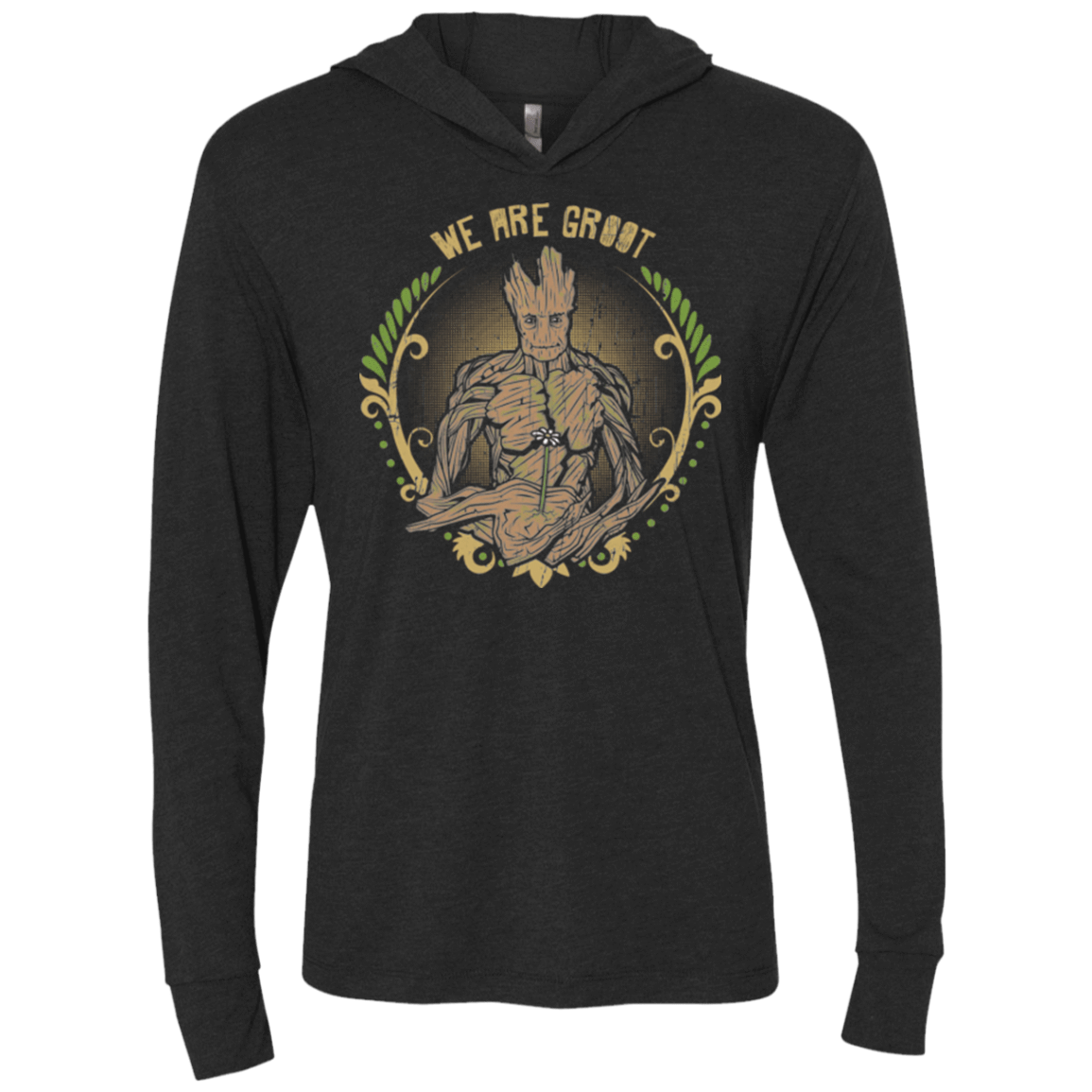 T-Shirts Vintage Black / X-Small We are Groot Triblend Long Sleeve Hoodie Tee