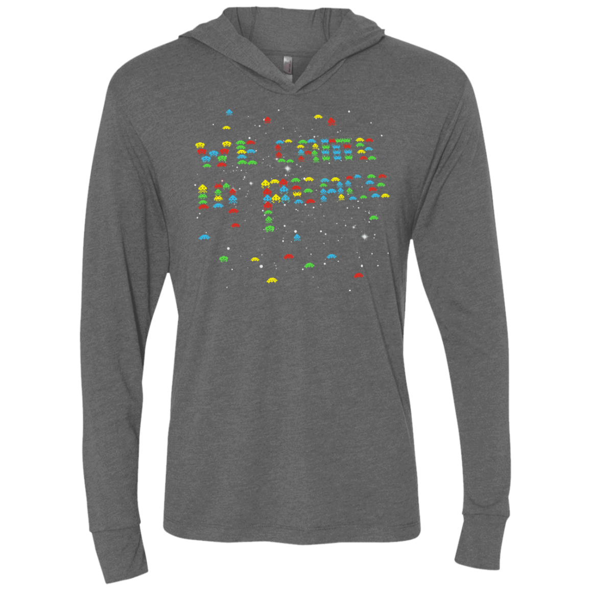 T-Shirts Premium Heather / X-Small We came in peace Triblend Long Sleeve Hoodie Tee