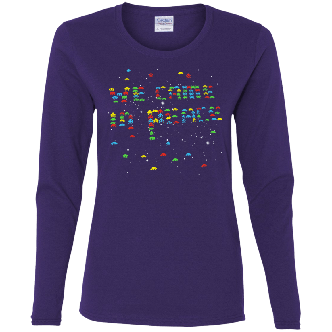 T-Shirts Purple / S We came in peace Women's Long Sleeve T-Shirt