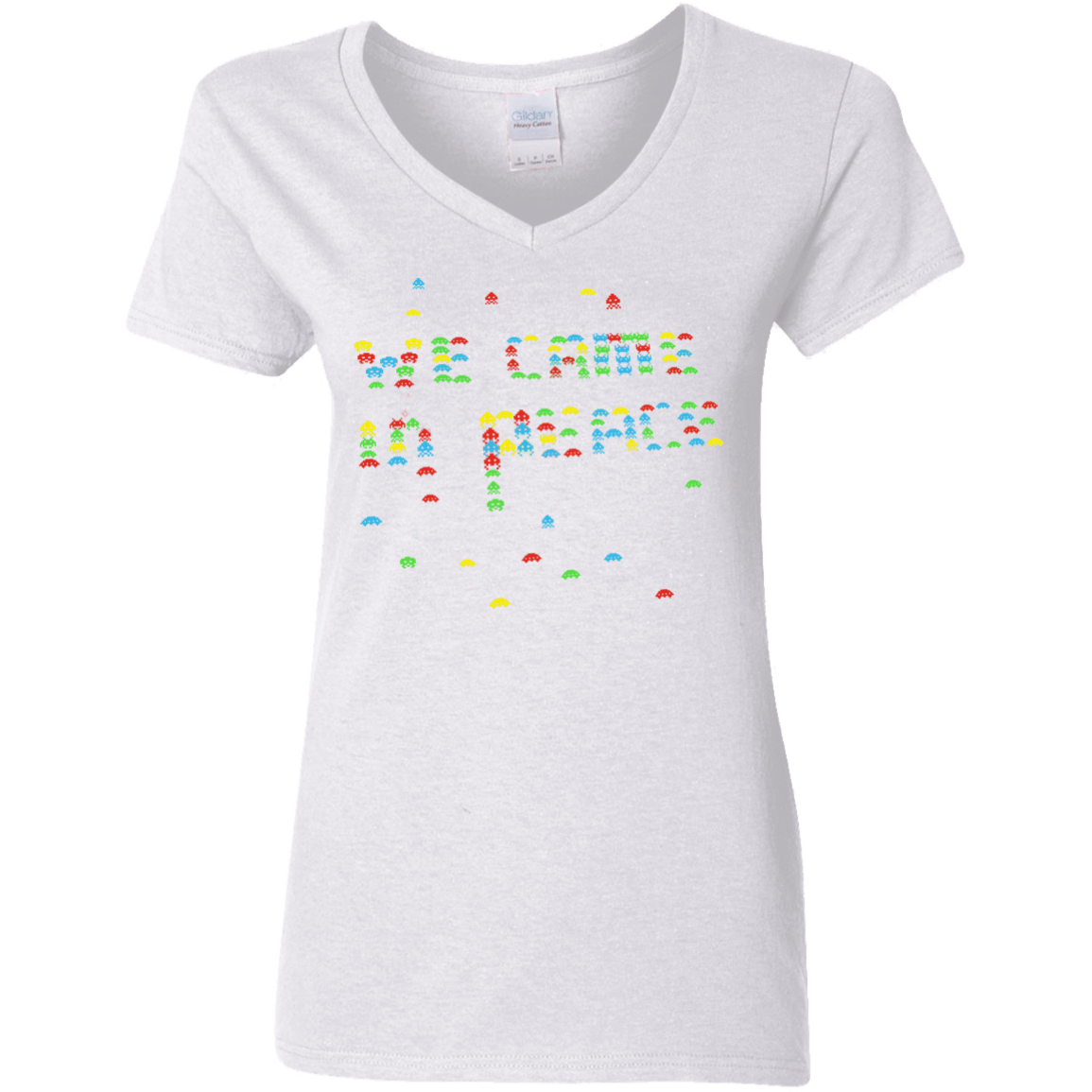 T-Shirts White / S We came in peace Women's V-Neck T-Shirt