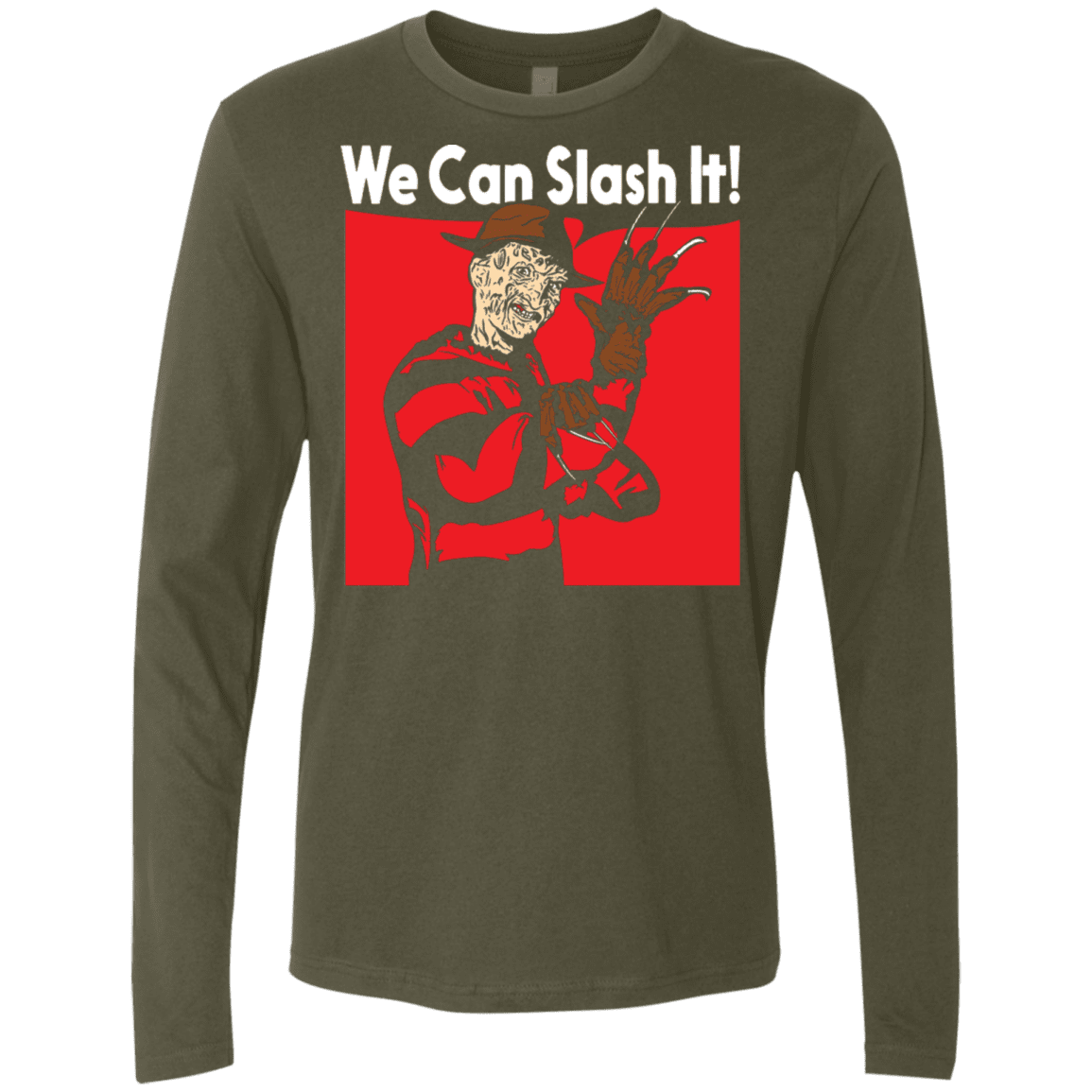 T-Shirts Military Green / S We Can Slash It! Men's Premium Long Sleeve