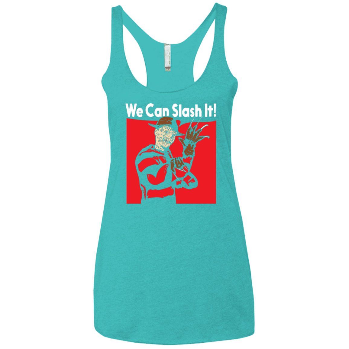 T-Shirts Tahiti Blue / X-Small We Can Slash It! Women's Triblend Racerback Tank