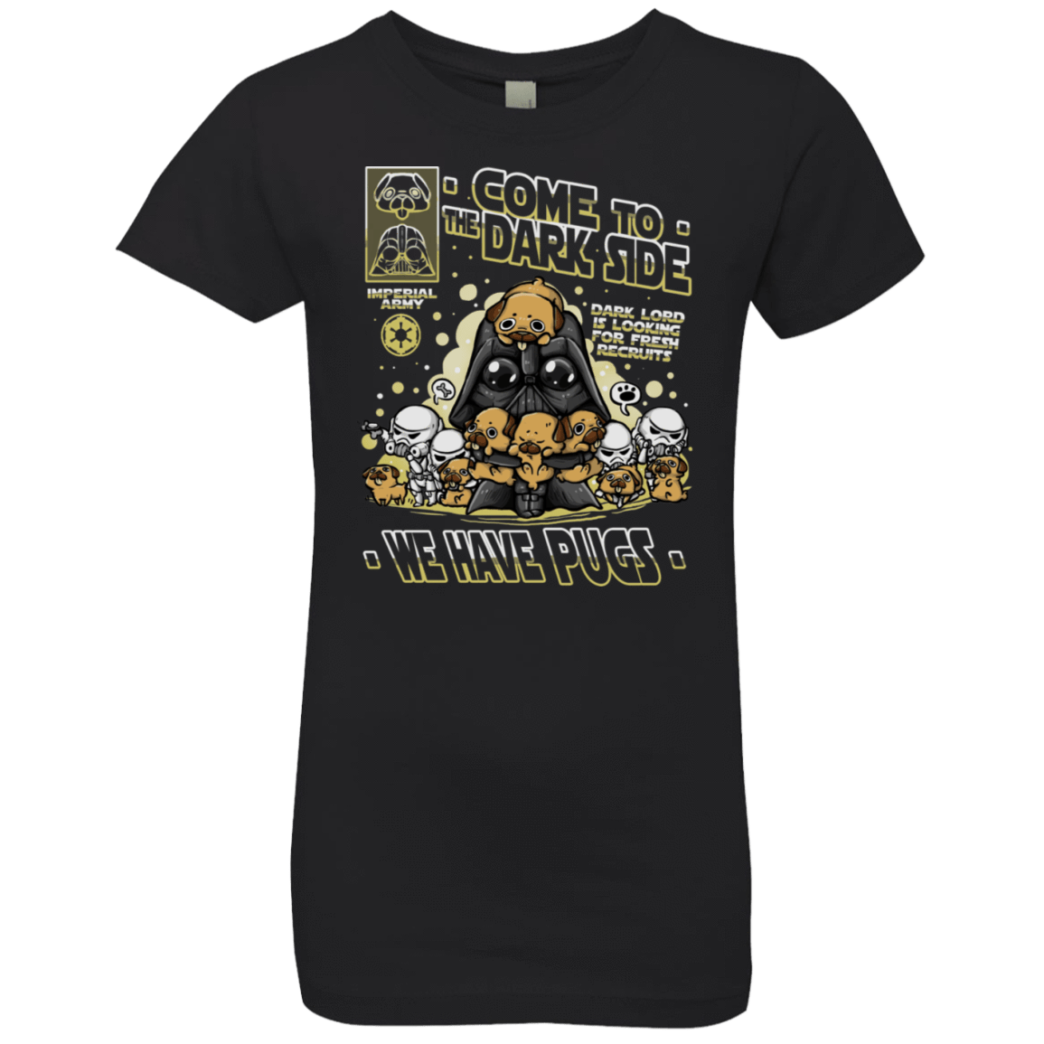 T-Shirts Black / YXS We Have Pugs Girls Premium T-Shirt