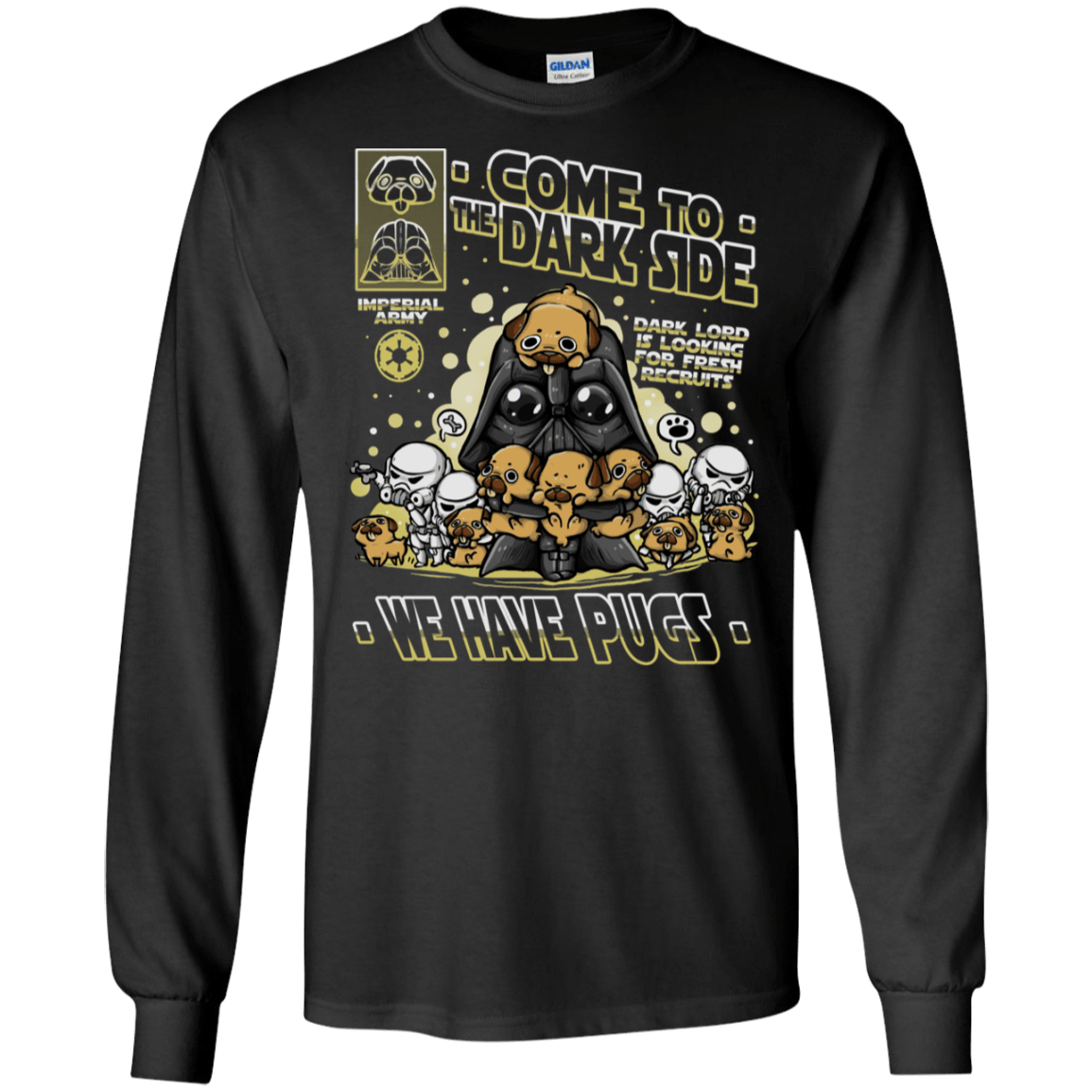 T-Shirts Black / S We Have Pugs Men's Long Sleeve T-Shirt