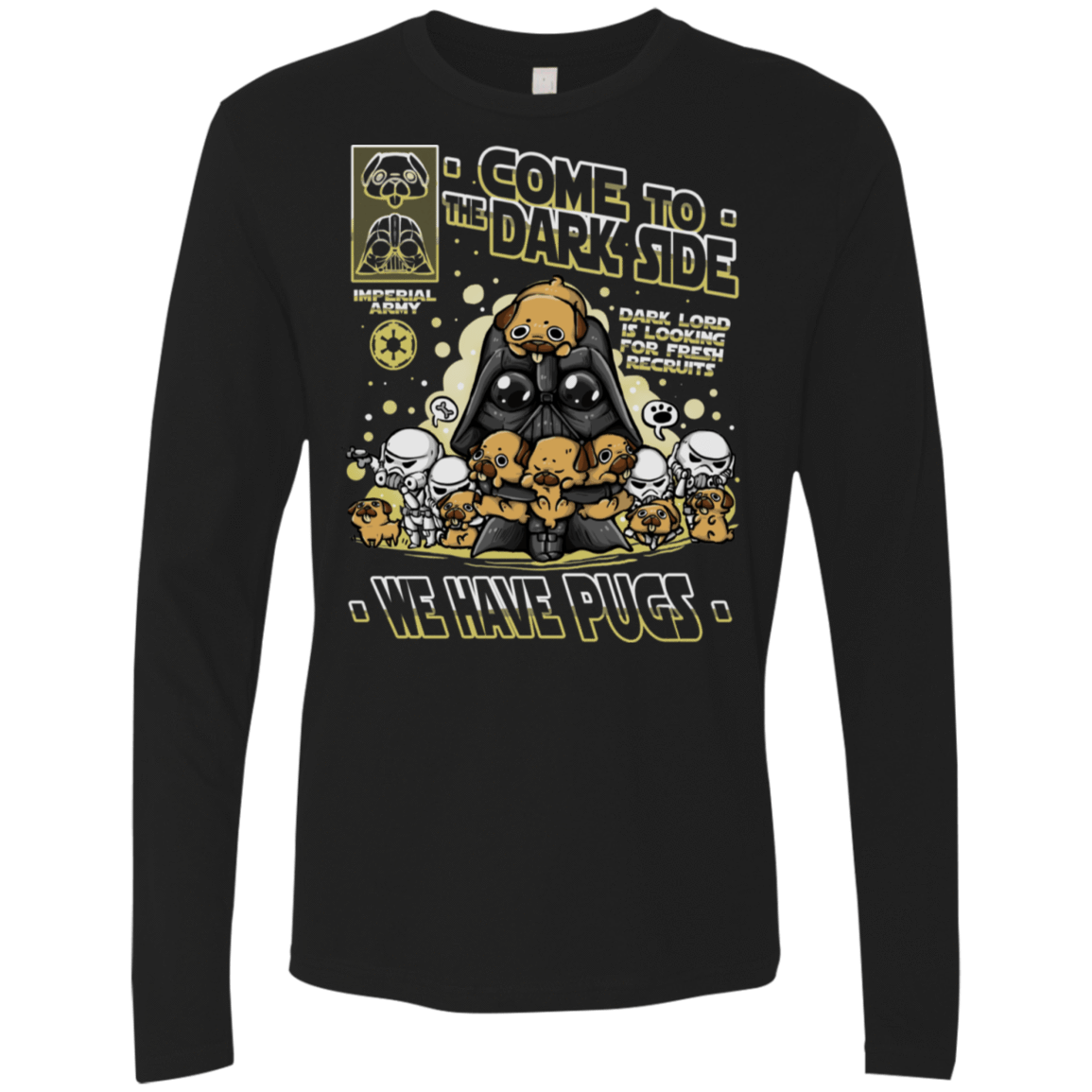 T-Shirts Black / S We Have Pugs Men's Premium Long Sleeve