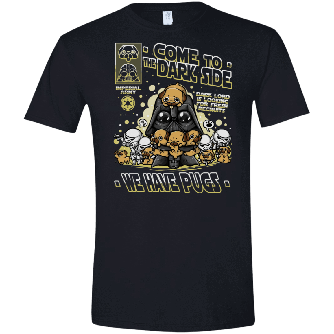 T-Shirts Black / X-Small We Have Pugs Men's Semi-Fitted Softstyle