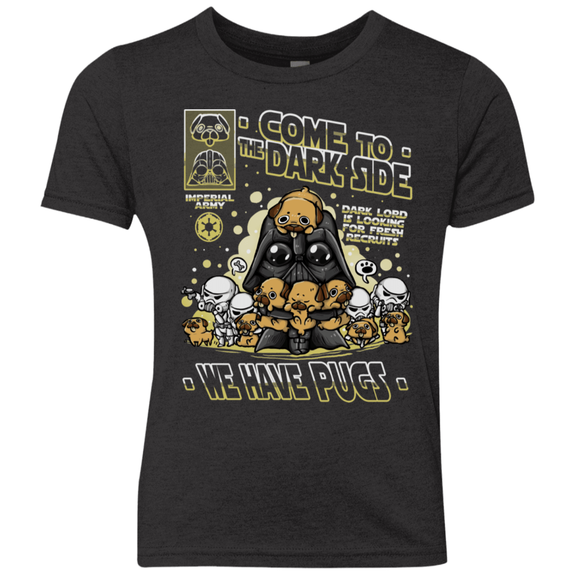 T-Shirts Vintage Black / YXS We Have Pugs Youth Triblend T-Shirt