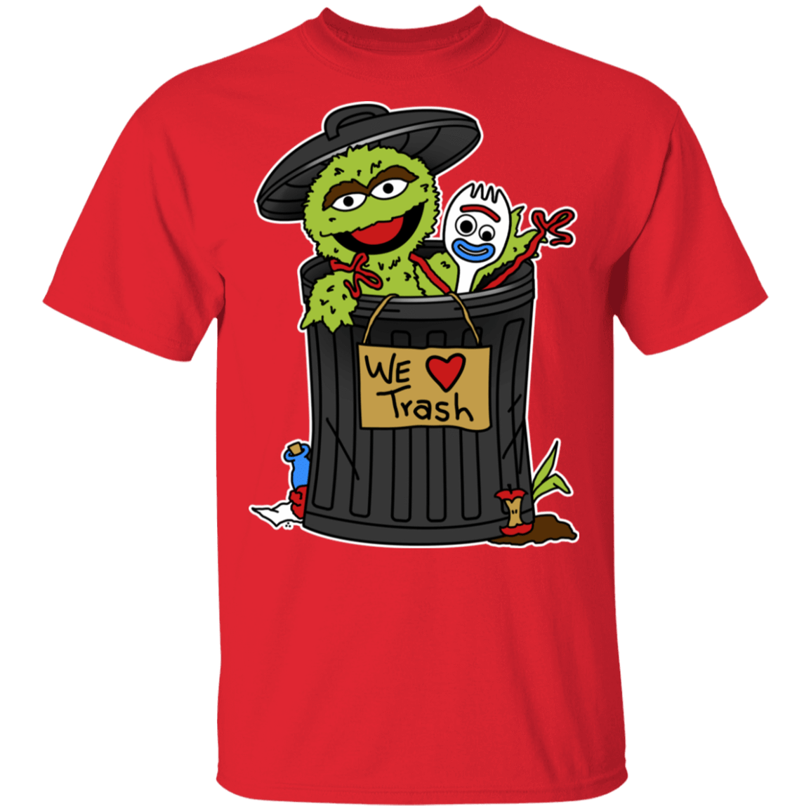 T-Shirts Red / S We Love Trash T-Shirt