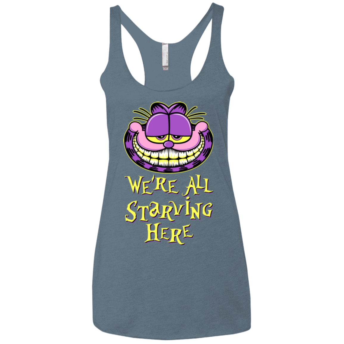 T-Shirts Indigo / X-Small We're all starving Women's Triblend Racerback Tank