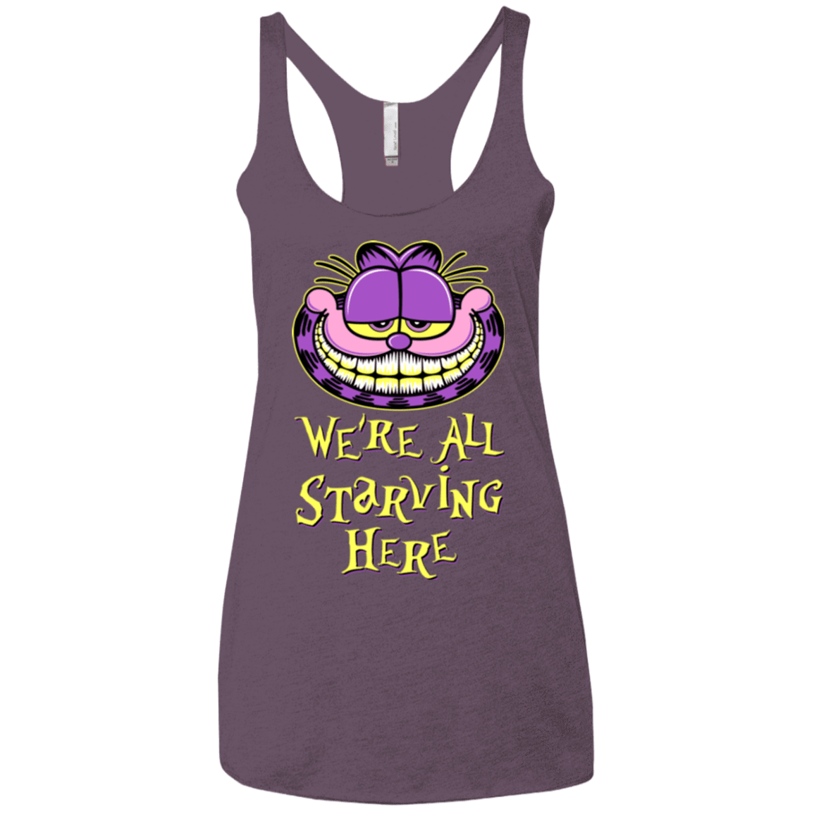 T-Shirts Vintage Purple / X-Small We're all starving Women's Triblend Racerback Tank