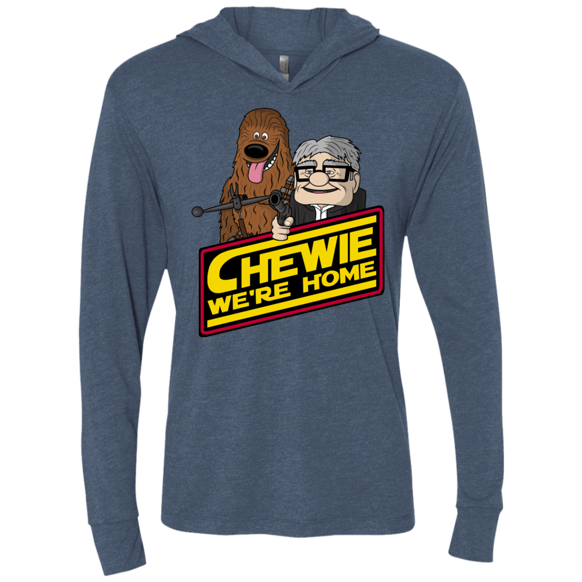 T-Shirts Indigo / X-Small We're home Triblend Long Sleeve Hoodie Tee