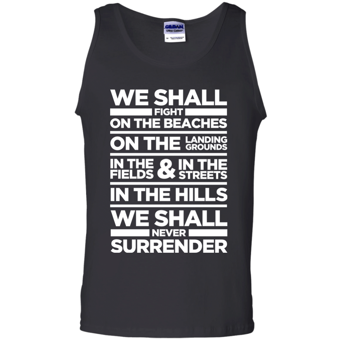 We Shall Fight On the Beaches Men's Tank Top