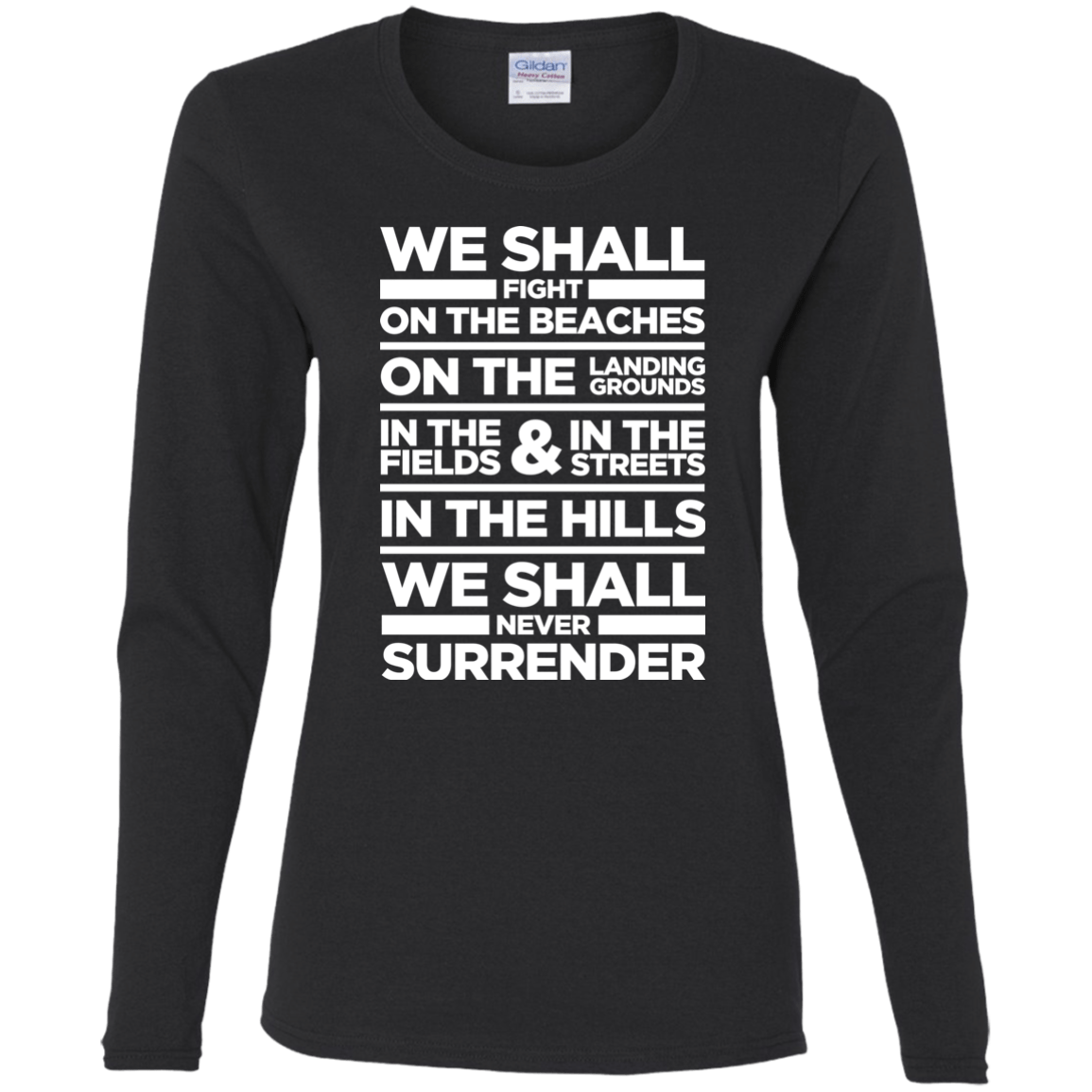 We Shall Fight On the Beaches Women's Long Sleeve T-Shirt