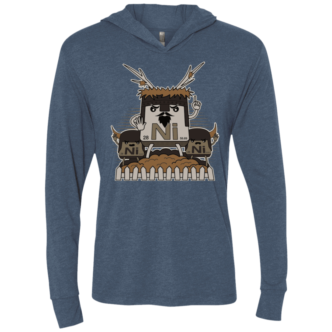 T-Shirts Indigo / X-Small We want chemistry Triblend Long Sleeve Hoodie Tee