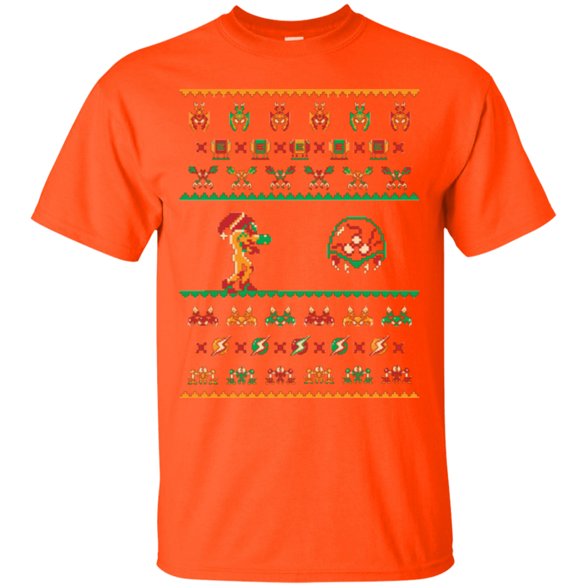 T-Shirts Orange / Small We Wish You A Metroid Christmas T-Shirt