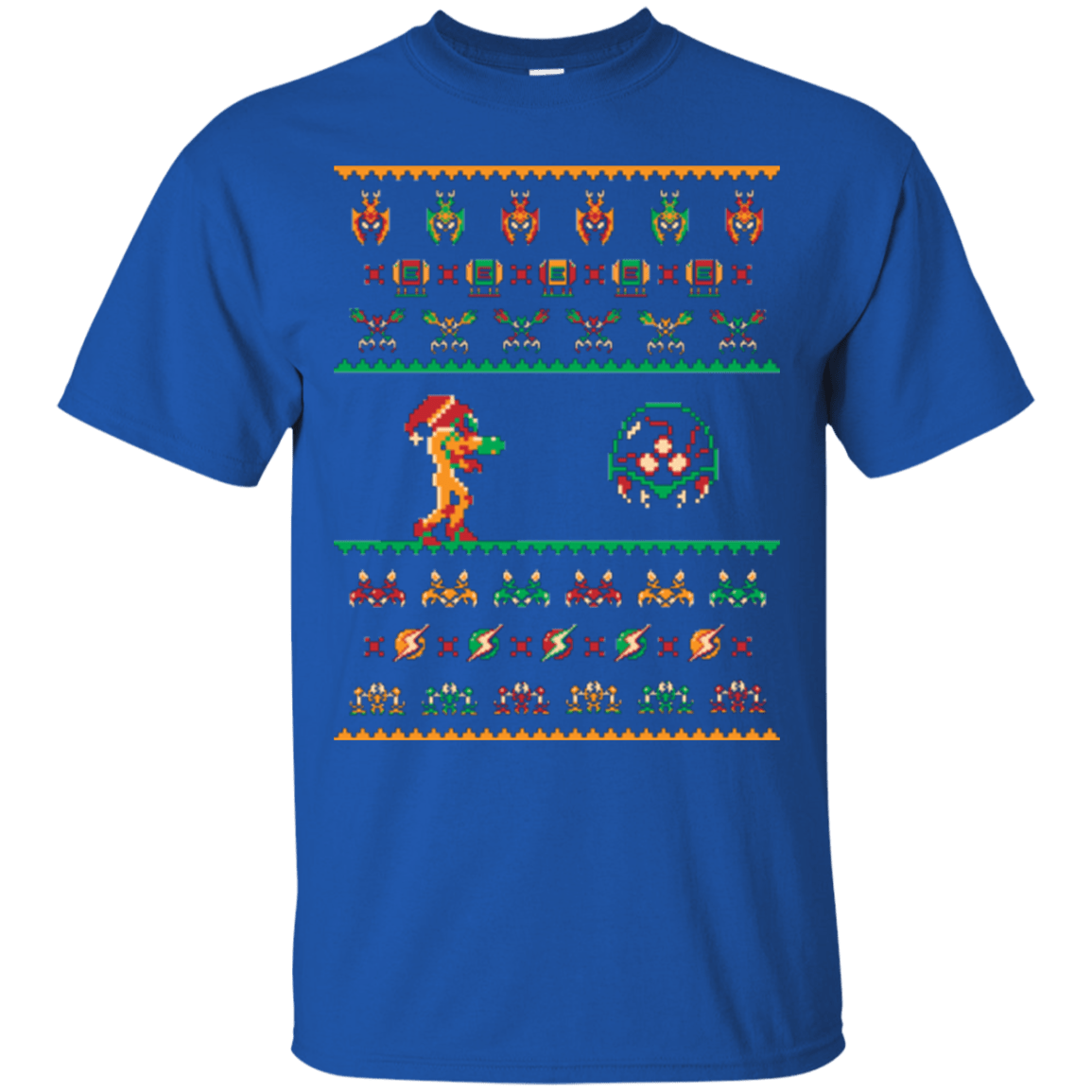 T-Shirts Royal / Small We Wish You A Metroid Christmas T-Shirt