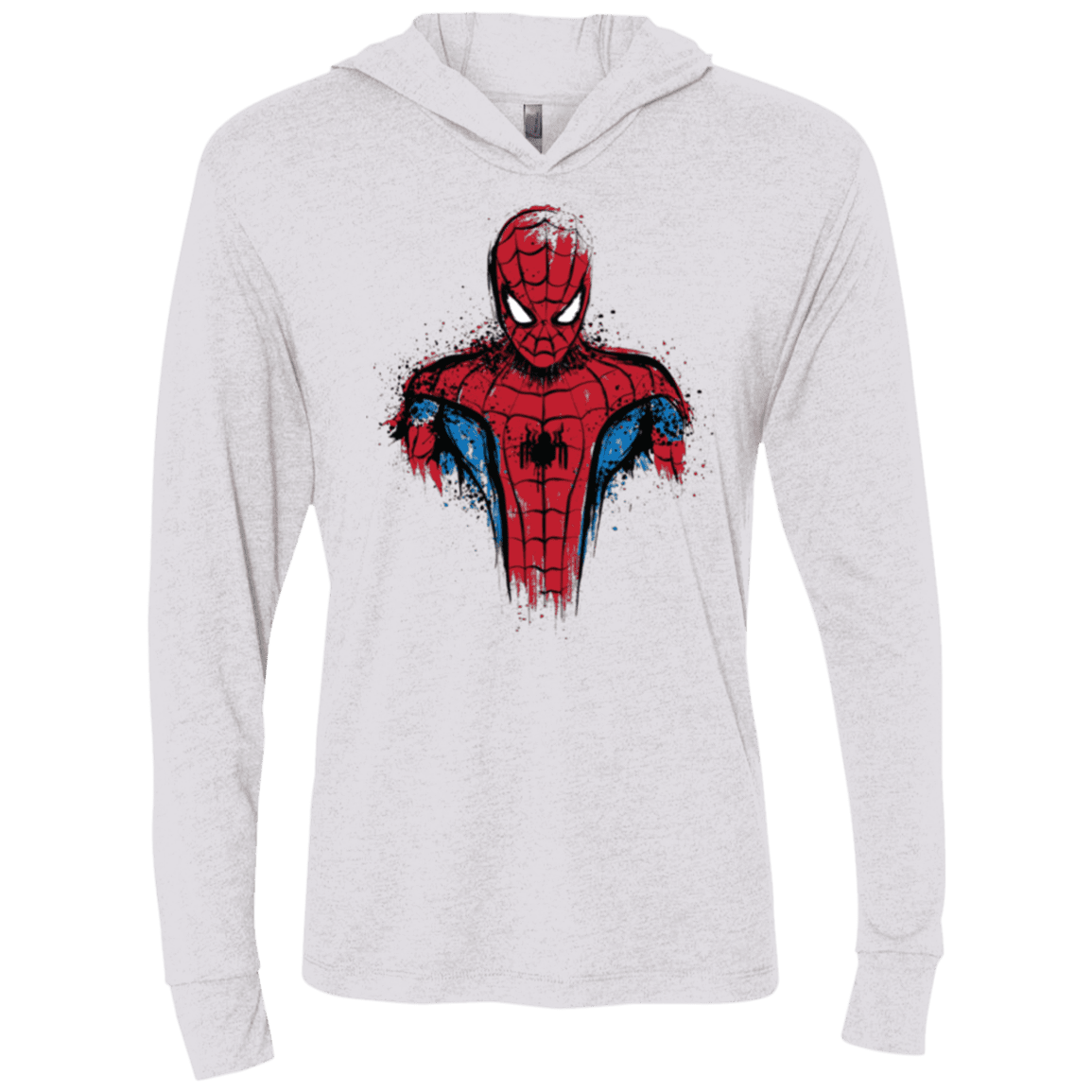 T-Shirts Heather White / X-Small Web warrior Triblend Long Sleeve Hoodie Tee
