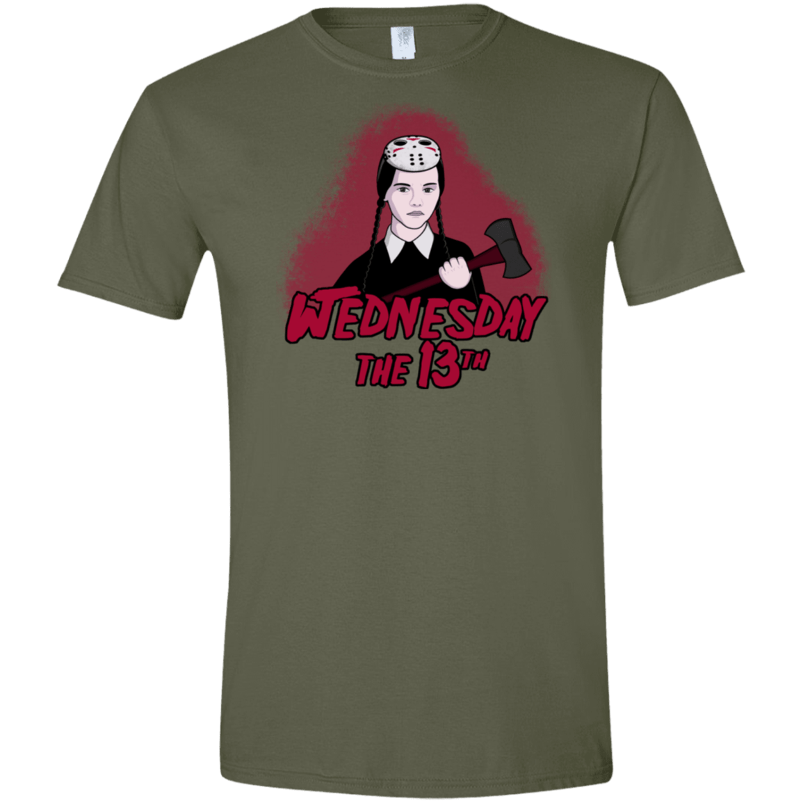 T-Shirts Military Green / S Wednesday The 13th Men's Semi-Fitted Softstyle