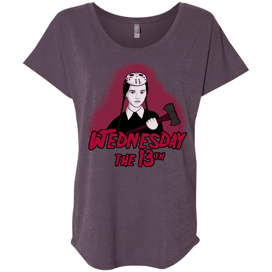 T-Shirts Vintage Purple / X-Small Wednesday The 13th Triblend Dolman Sleeve