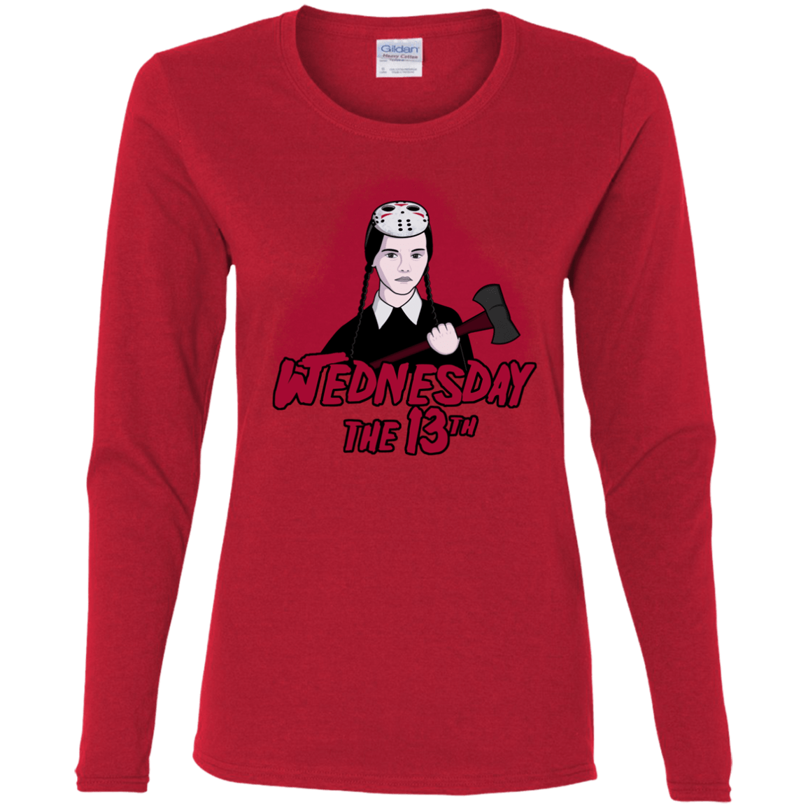 T-Shirts Red / S Wednesday The 13th Women's Long Sleeve T-Shirt