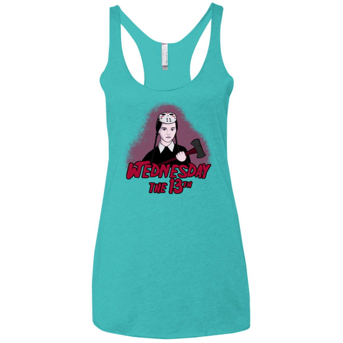 T-Shirts Tahiti Blue / X-Small Wednesday The 13th Women's Triblend Racerback Tank