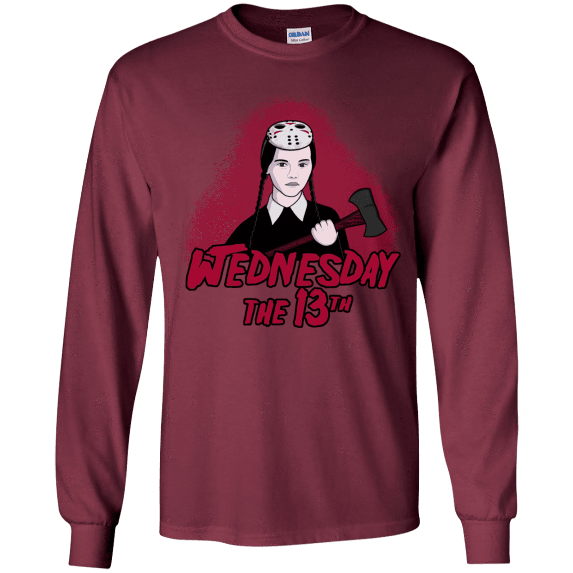 T-Shirts Maroon / YS Wednesday The 13th Youth Long Sleeve T-Shirt
