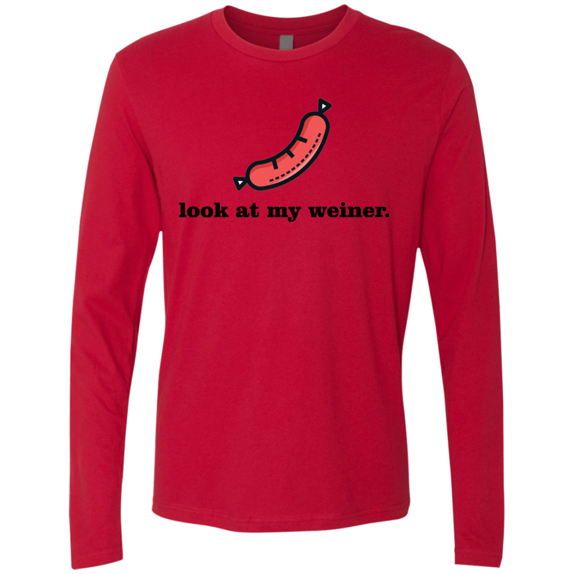 T-Shirts Red / Small Weiner Men's Premium Long Sleeve