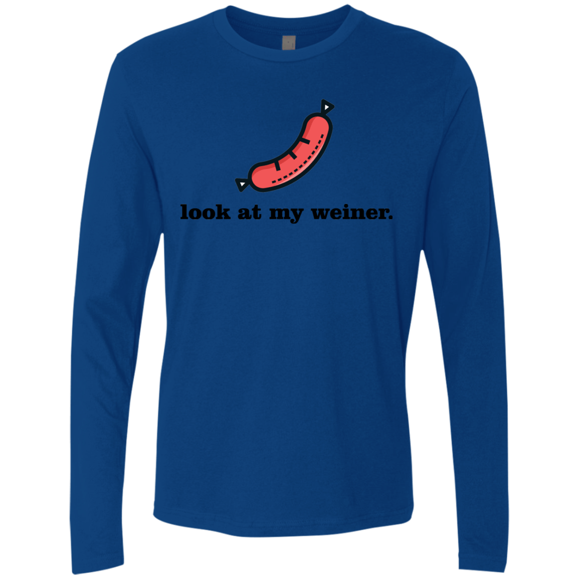 T-Shirts Royal / Small Weiner Men's Premium Long Sleeve