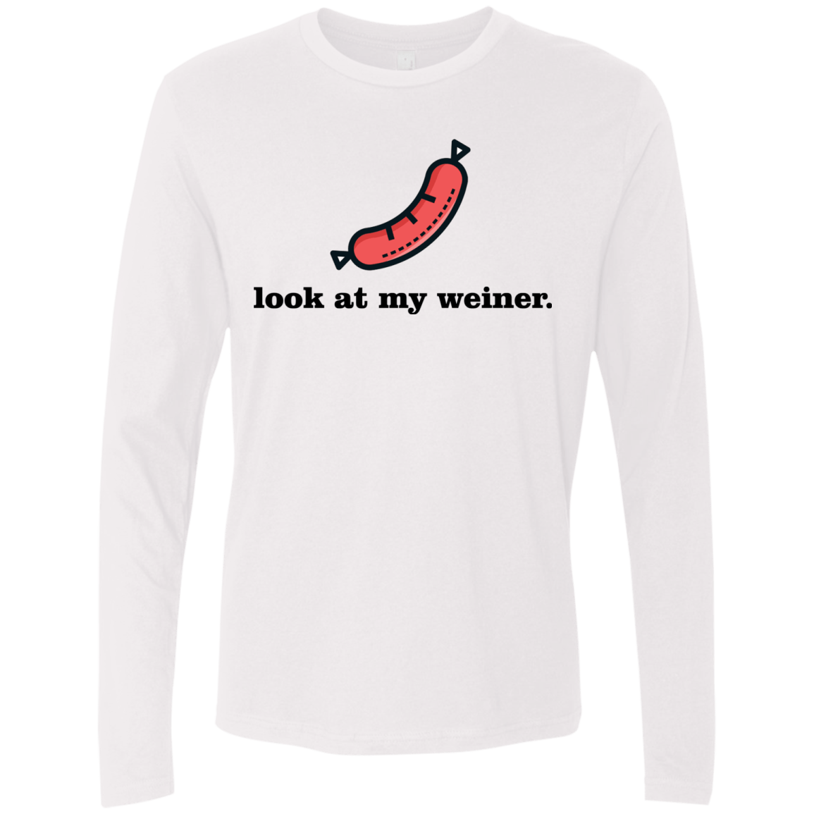 T-Shirts White / Small Weiner Men's Premium Long Sleeve