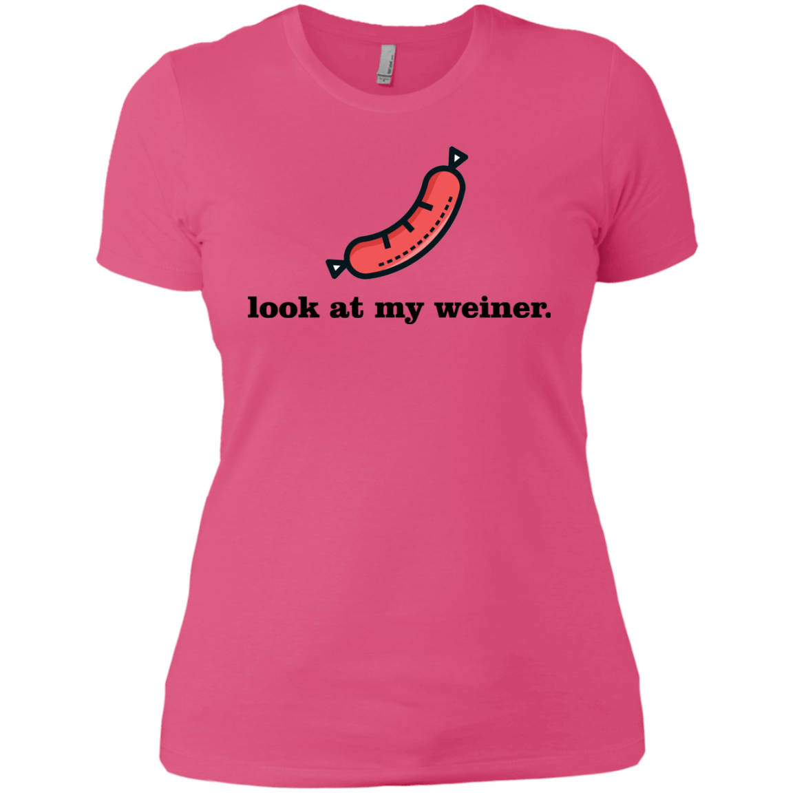 T-Shirts Hot Pink / X-Small Weiner Women's Premium T-Shirt