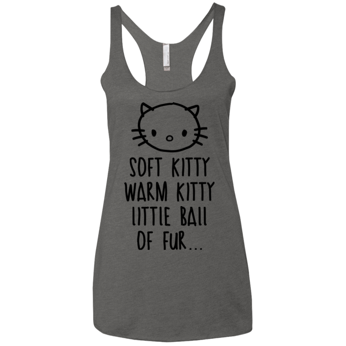 T-Shirts Premium Heather / X-Small Weird Kitty Women's Triblend Racerback Tank