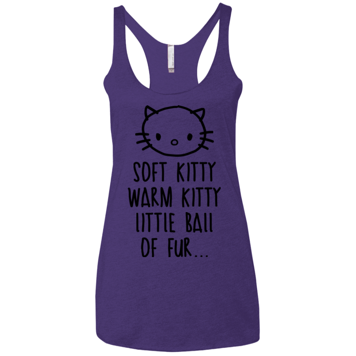 T-Shirts Purple / X-Small Weird Kitty Women's Triblend Racerback Tank