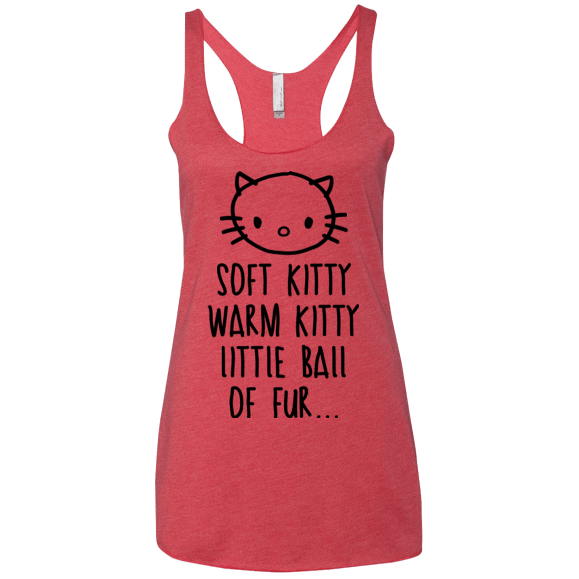 T-Shirts Vintage Red / X-Small Weird Kitty Women's Triblend Racerback Tank