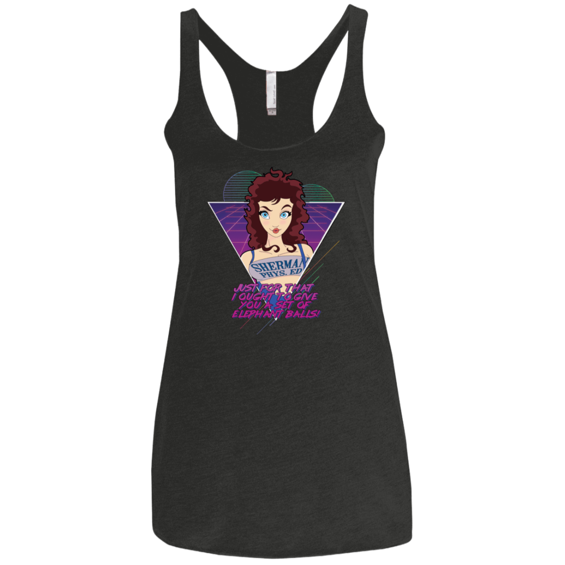 T-Shirts Vintage Black / X-Small Weird Science Elephant Balls Women's Triblend Racerback Tank