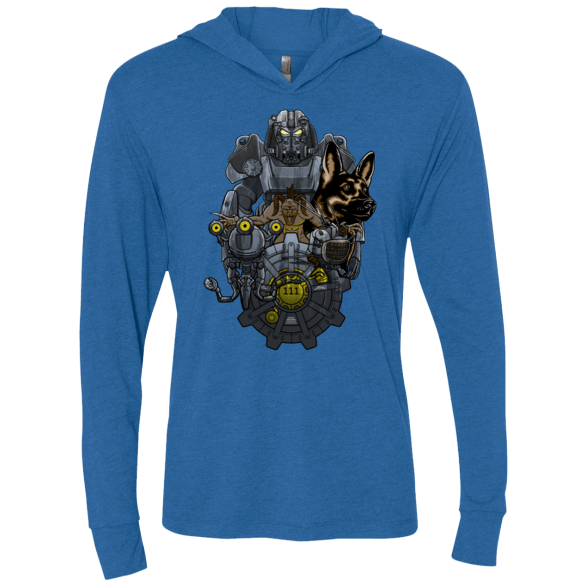 T-Shirts Vintage Royal / X-Small Welcome home Triblend Long Sleeve Hoodie Tee