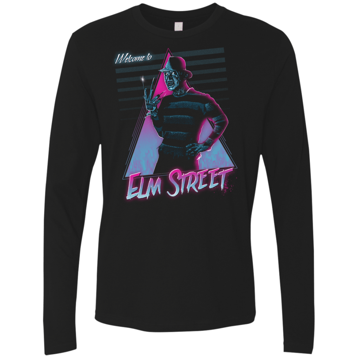 T-Shirts Black / Small Welcome to Elm Street Men's Premium Long Sleeve
