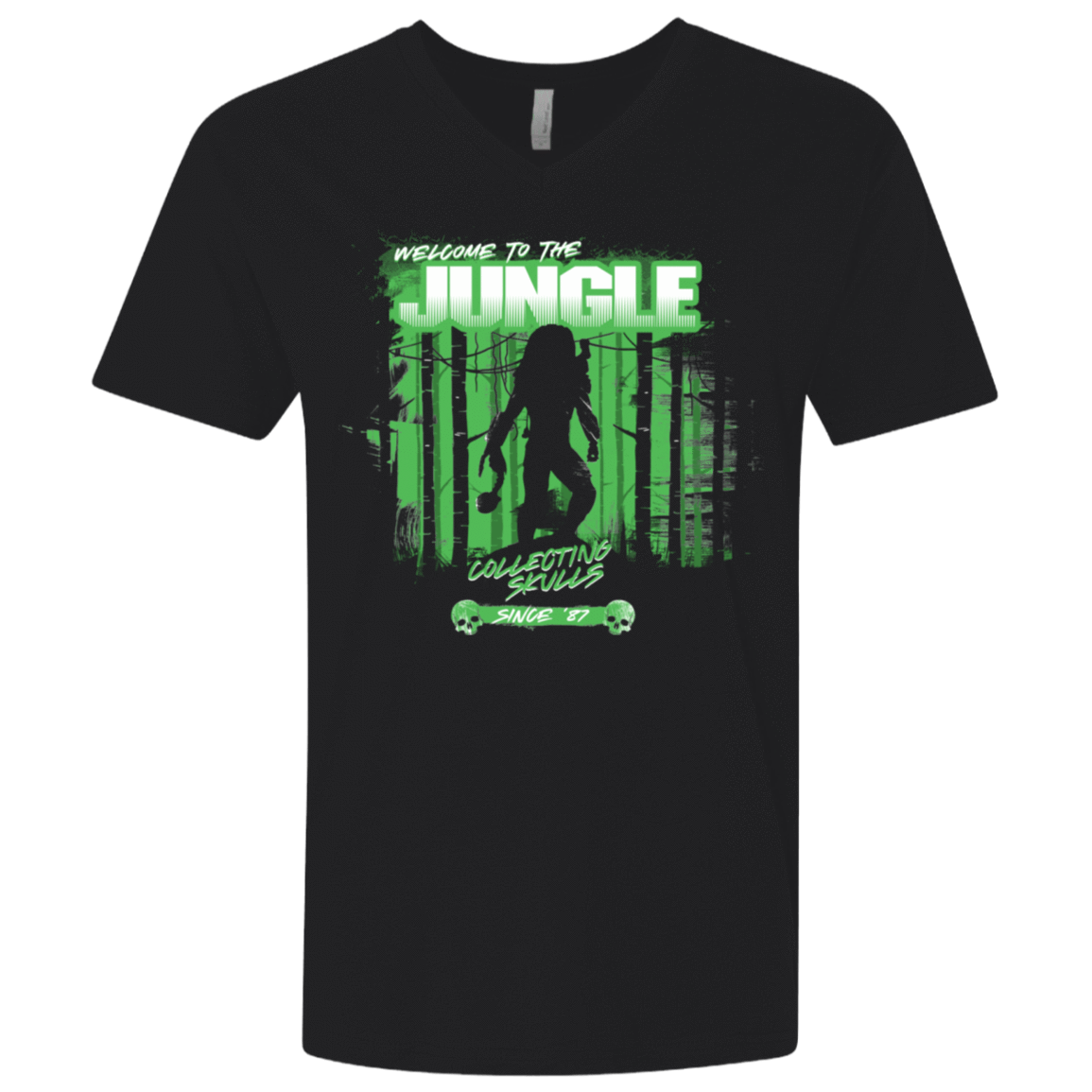 T-Shirts Black / X-Small Welcome to Jungle Men's Premium V-Neck