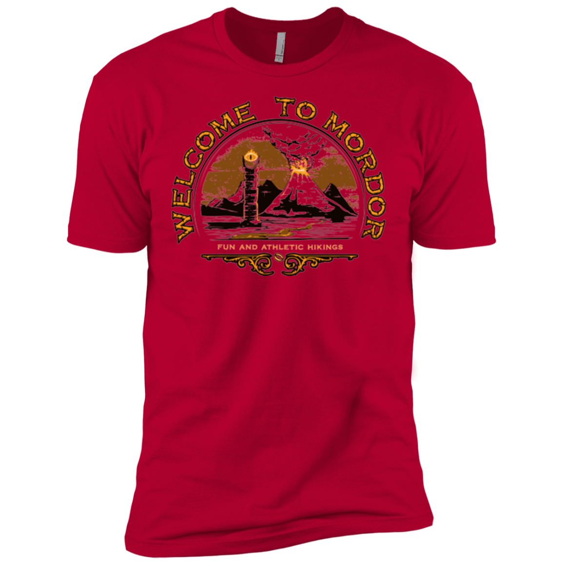 T-Shirts Red / X-Small Welcome to Mordor Men's Premium T-Shirt