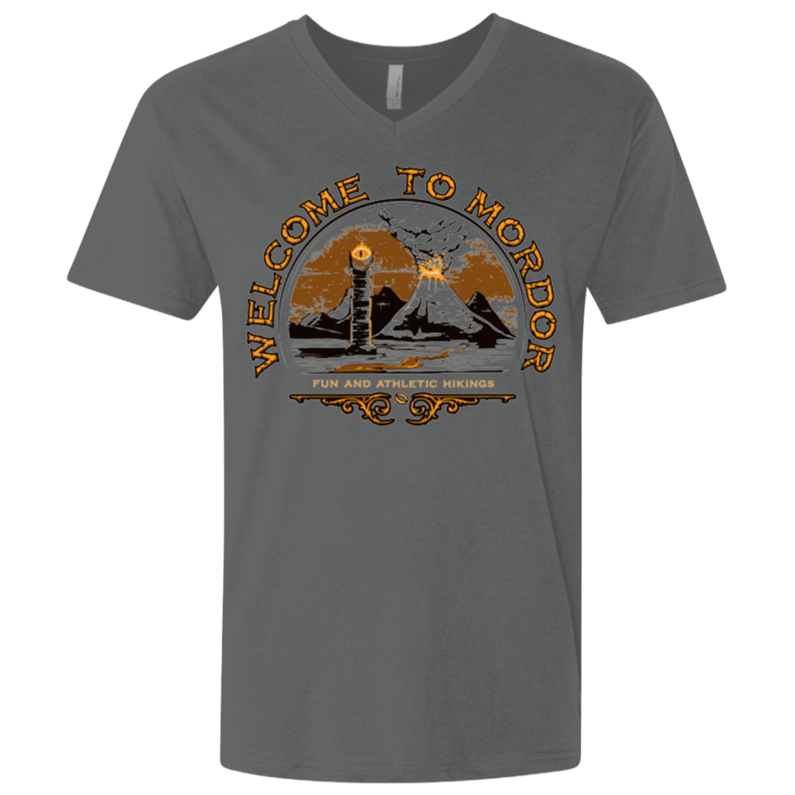 T-Shirts Heavy Metal / X-Small Welcome to Mordor Men's Premium V-Neck