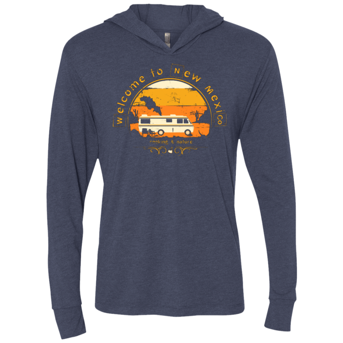 T-Shirts Vintage Navy / X-Small Welcome to New Mexico Triblend Long Sleeve Hoodie Tee