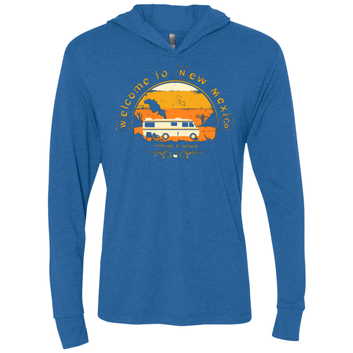 T-Shirts Vintage Royal / X-Small Welcome to New Mexico Triblend Long Sleeve Hoodie Tee