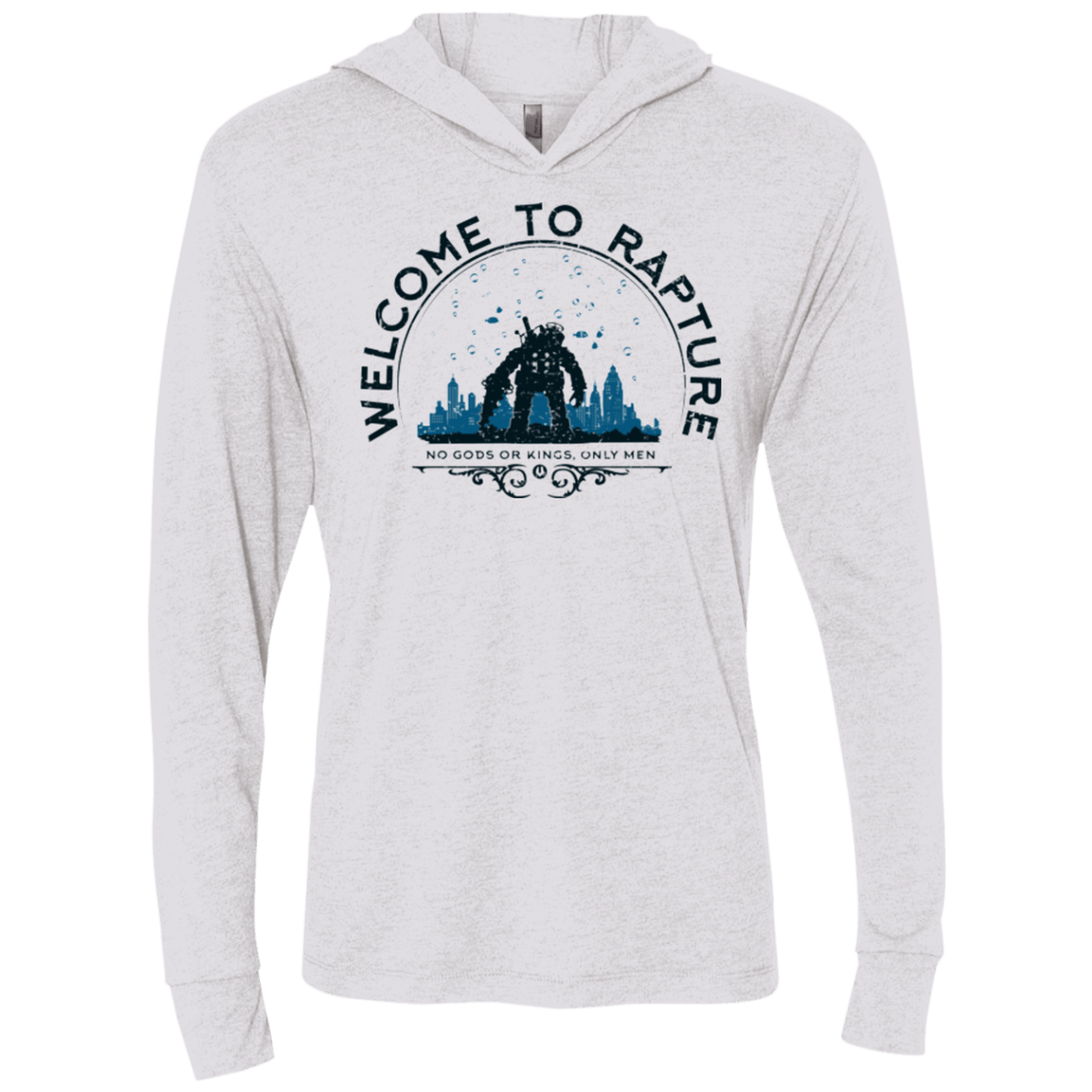 T-Shirts Heather White / X-Small Welcome to Rapture Triblend Long Sleeve Hoodie Tee
