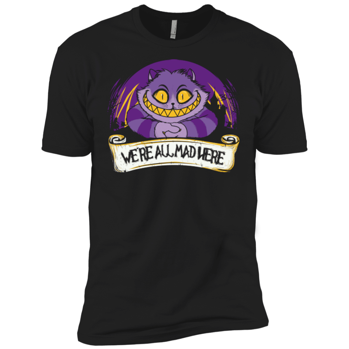 T-Shirts Black / X-Small Were All Mad Here Men's Premium T-Shirt