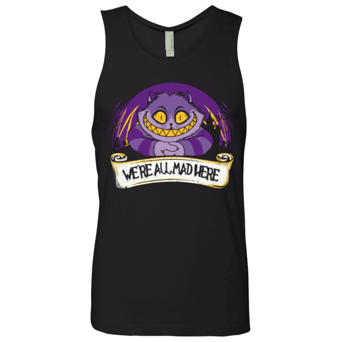 T-Shirts Black / Small Were All Mad Here Men's Premium Tank Top