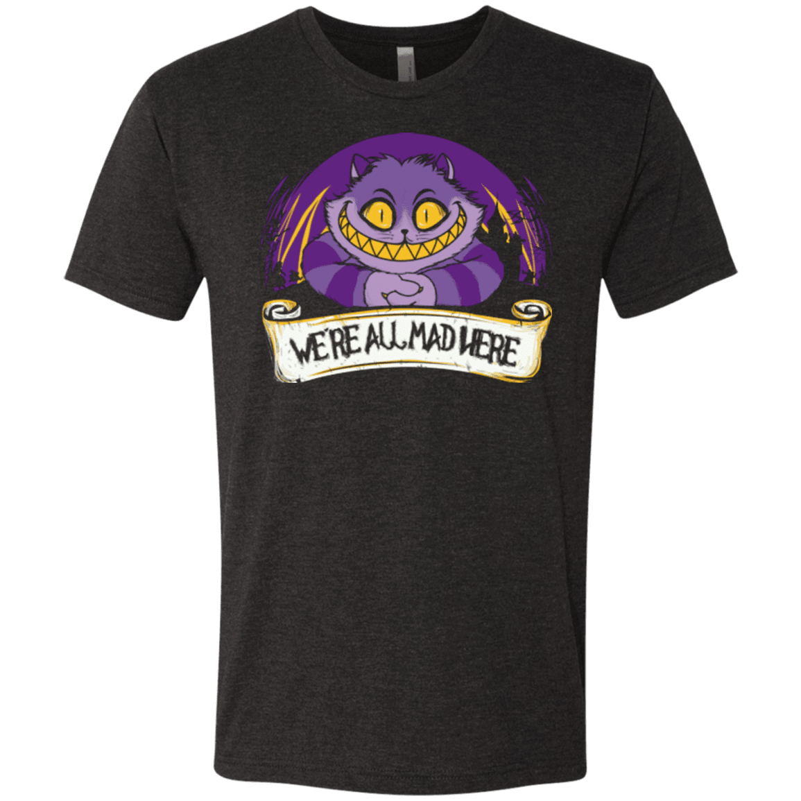 T-Shirts Vintage Black / Small Were All Mad Here Men's Triblend T-Shirt